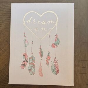Dream On Heart Canvas Wall Art